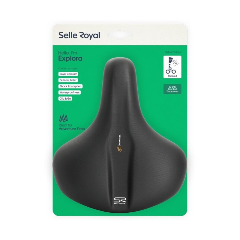 Siodło Selle Royal Explora Relaxed 90st. żelowe + elastomery unisex 598g