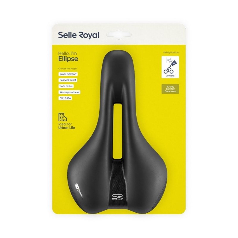 Siodło Selle Royal Premium Athletic 45st. Ellipse żelowe + elastomery unisex.